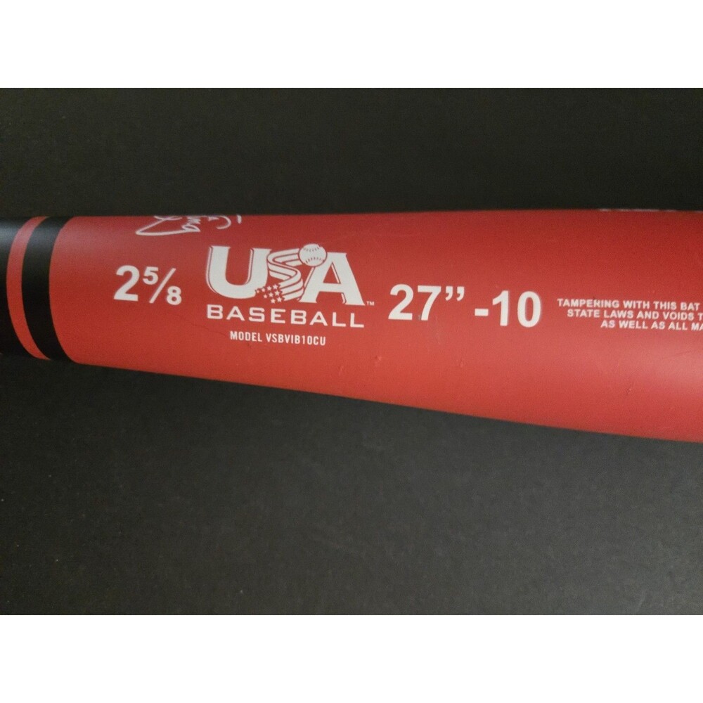 Victus Vibe Crayon USA Baseball Bat 27" 17 oz -10 VSBVIB10CU 2 5/8" Red Youth - Picture 7 of 11